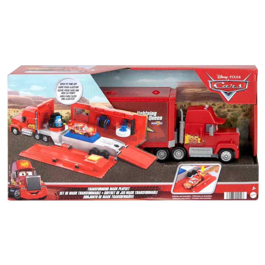 Cars Transforming Mack Playset med bana och tillbehör