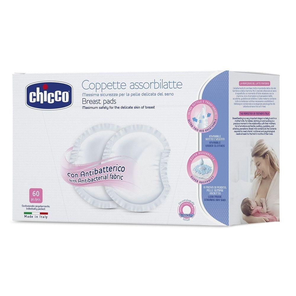 Chicco antibakterielle ammeinnlegg, 60 stk.