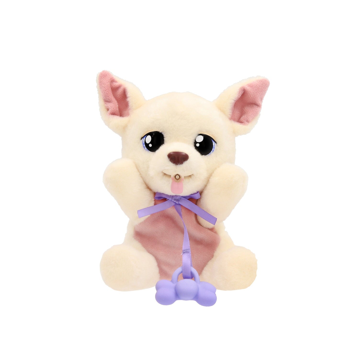 Chihuahua plyschleksak med filt och flaska, 18 cm