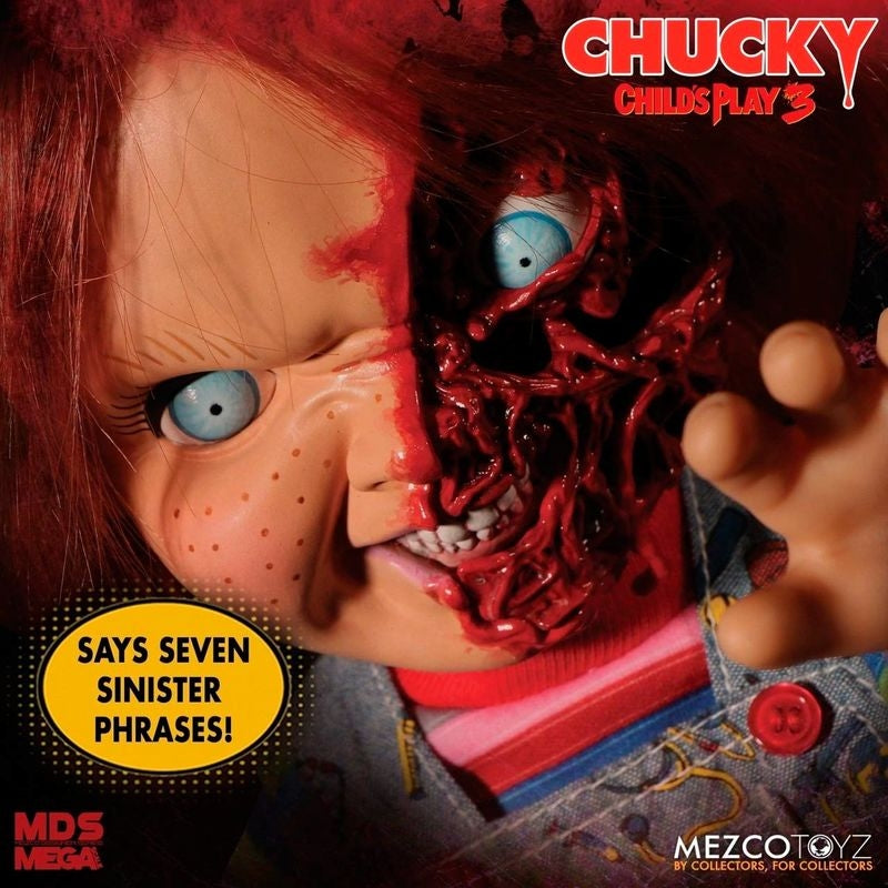 Chucky Talking Figur, 38 cm, Pizza Face Design