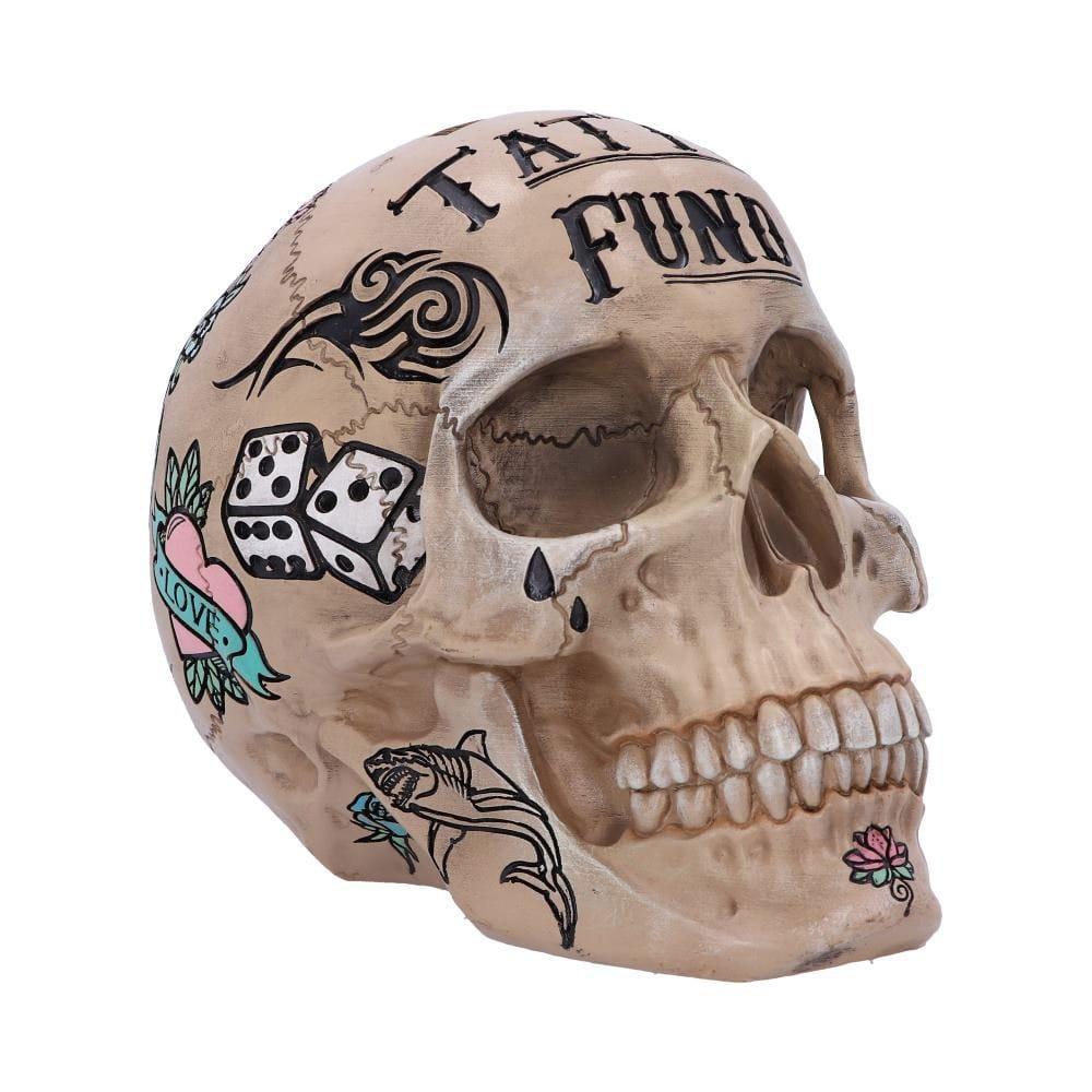 Coin Bank Skull Tattoo Fund