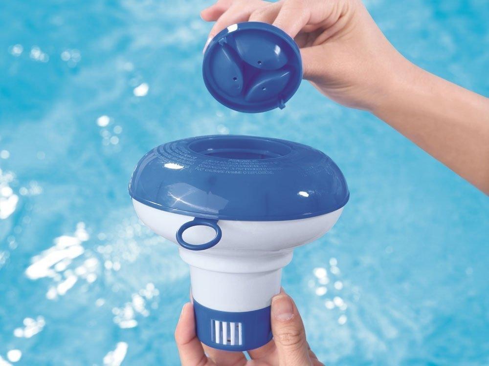 Compact Pool Chemical Dispenser: Rent, trygt svømmevann