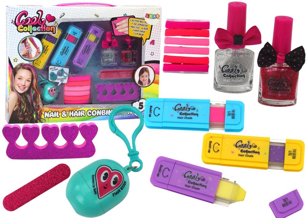 Creative Hair Chalk, Nail Art &amp; Lip Balm Kit for barn