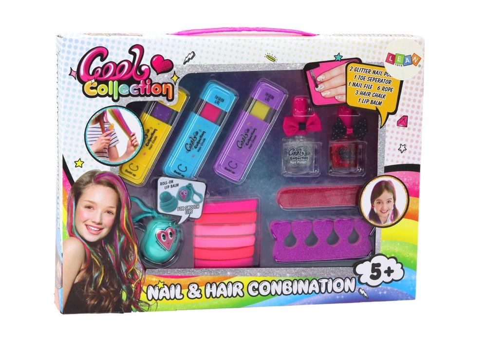 Creative Hair Chalk, Nail Art & Lip Balm Kit för barn