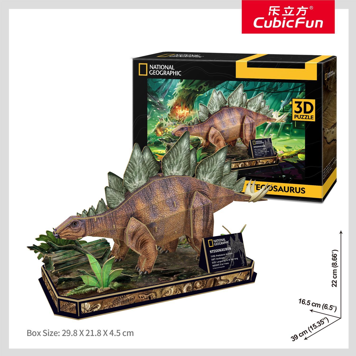 Cubic Fun National Geographic 3D-puslespill Stegosaurus