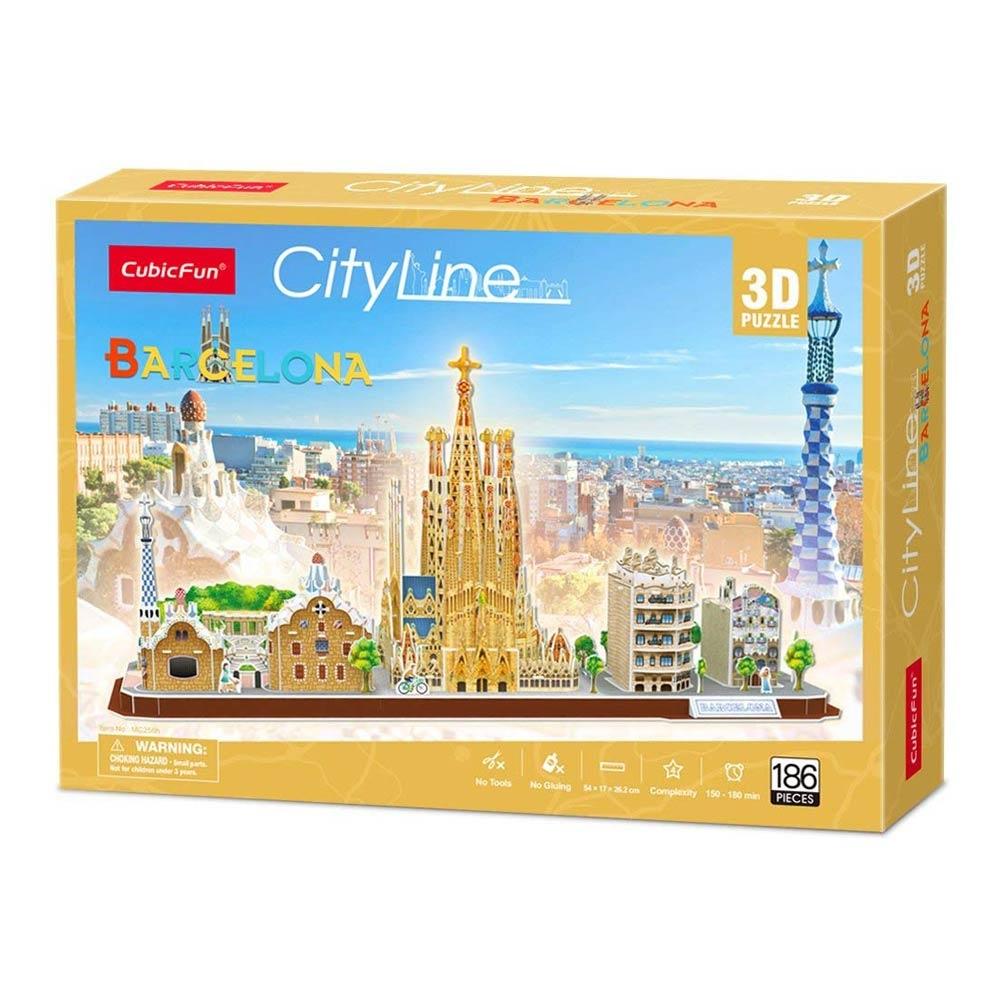 Cubicfun 3D Puslespil City Line Barcelona