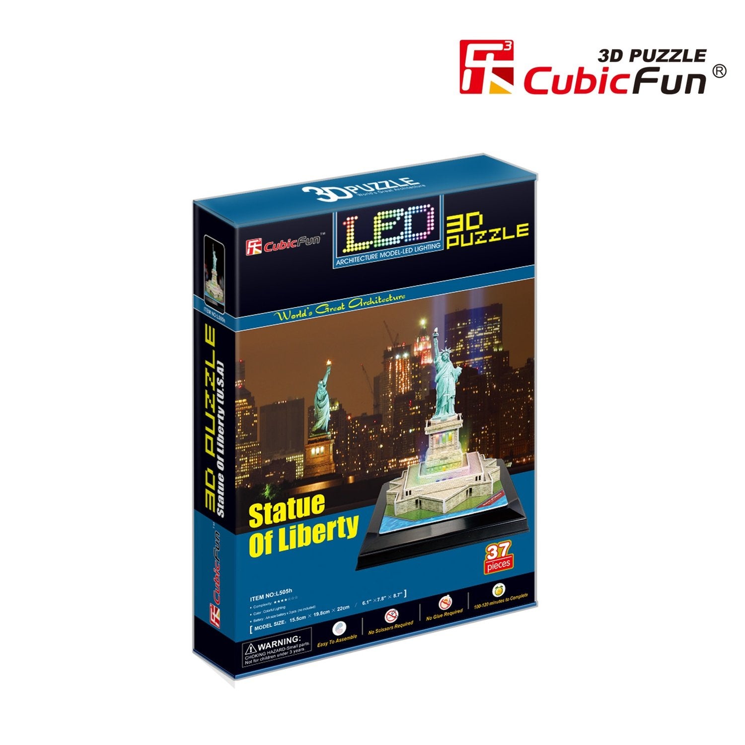 Cubicfun 3D-puslespill med ledet Frihetsgudinnen