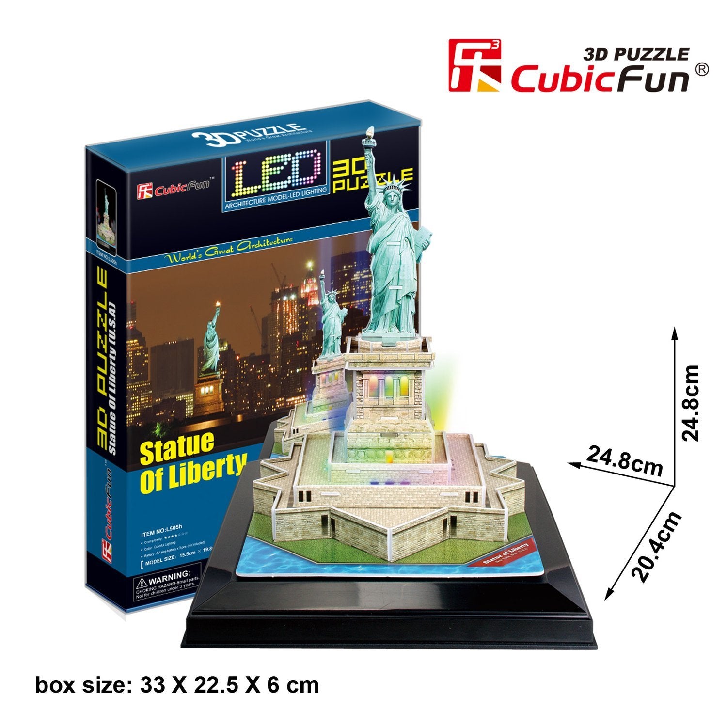 Cubicfun 3D-puslespill med ledet Frihetsgudinnen