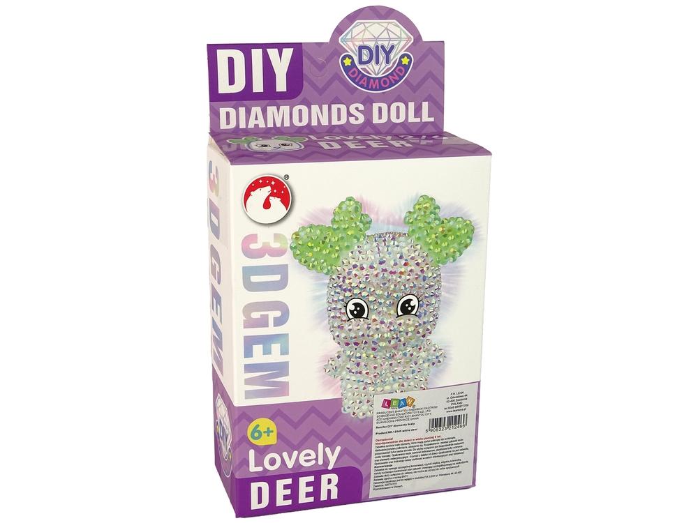 DIY 3D Reindeer Keyring Kit: Krystaller, paljetter og kreativitet