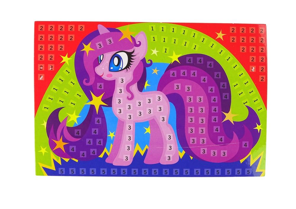 DIY Mosaic Pony Set: Kreativ moro med fargerike firkanter 