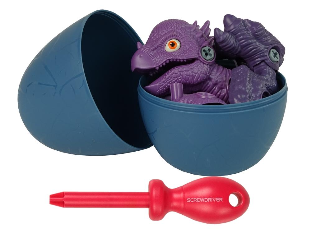 DIY Stygimoloch Dinosaur med æg og skruetrækker - lilla sjov