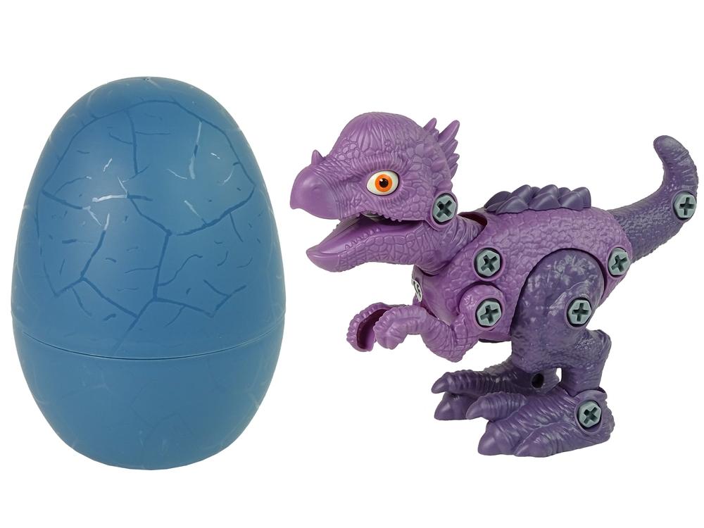 DIY Stygimoloch Dinosaur med egg og skrutrekker - lilla moro