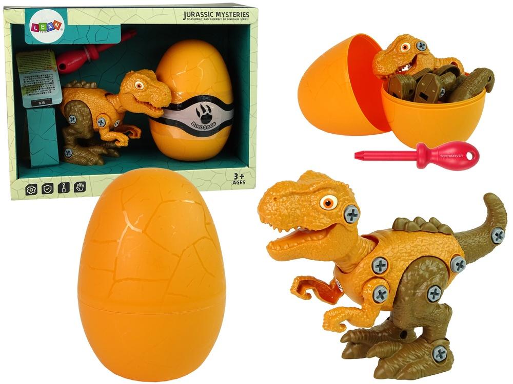 DIY Tyrannosaurus Rex-sett med egg og skrutrekker - oransje