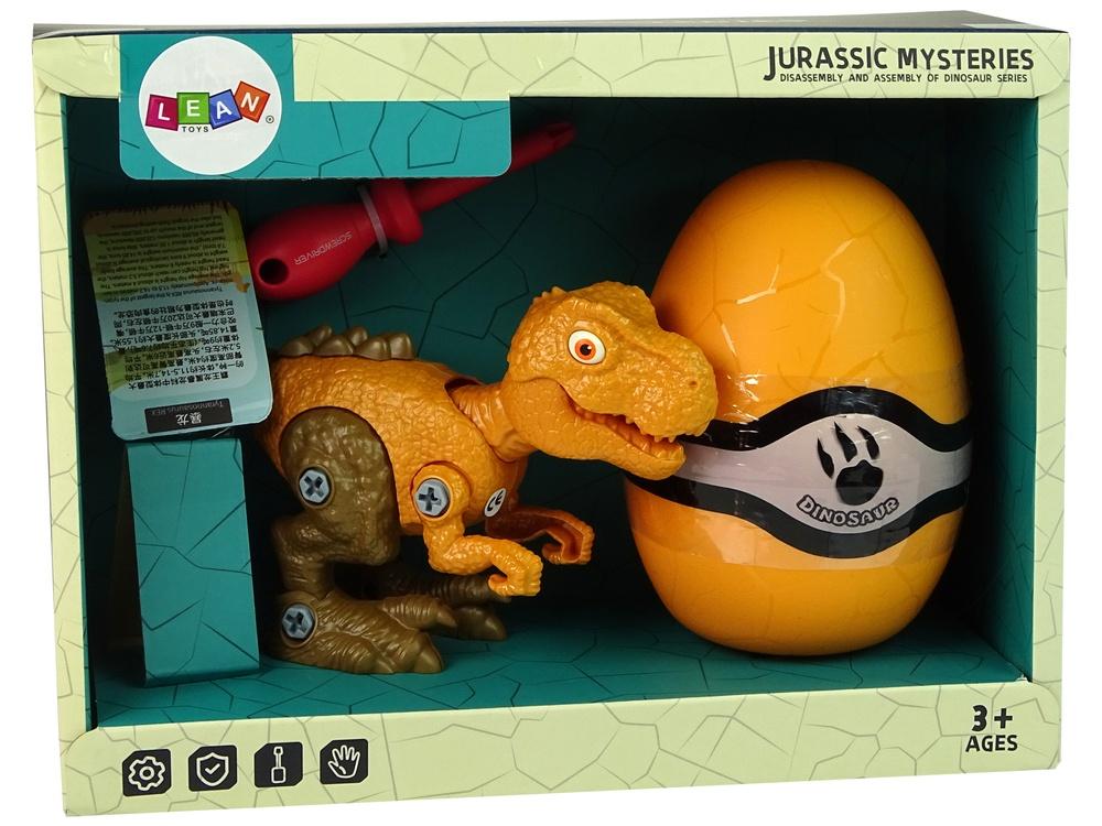 DIY Tyrannosaurus Rex Set med ägg & skruvmejsel - Orange