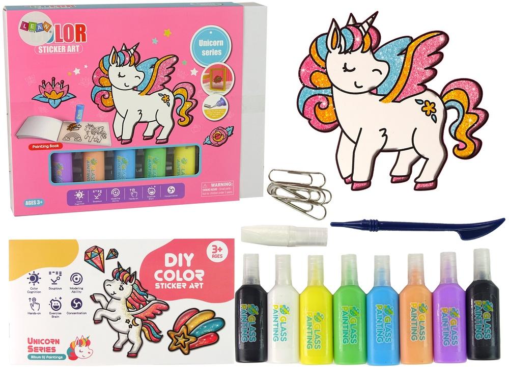 DIY Unicorn Window Stickers: 8 glittrande färger för barn