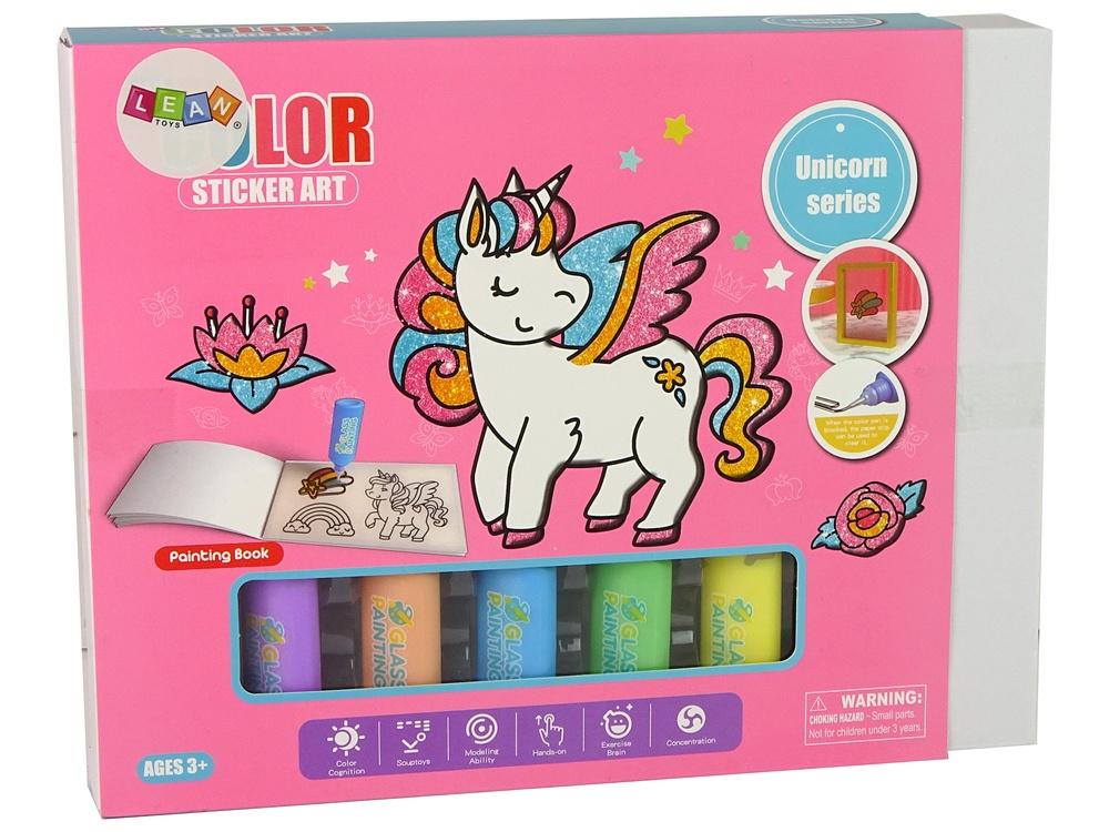 DIY Unicorn Window Stickers: 8 glittrande färger för barn