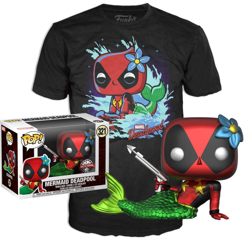 Deadpool sjöjungfru popfigur – exklusiv samlarleksak