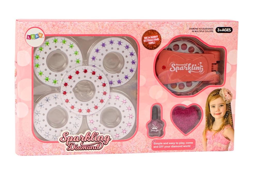 Diamond Glitter Hår & Nail Set för barn - Säkert och roligt