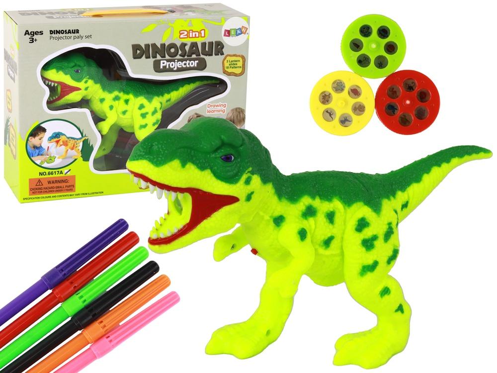 Dinosaur Projector Kit: Mal 18 morsomme bilder med 6 markører