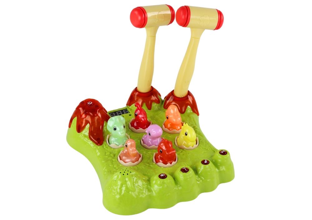 Dinosaur Whack-A-Mole: Lights, Sounds, Dual Hammers Fun