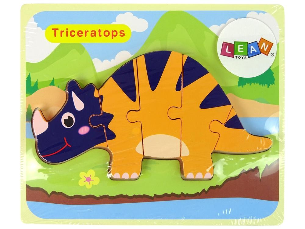 Dinosaurpuslespill i tre - Triceratops &amp; Ankylosaurus Fun