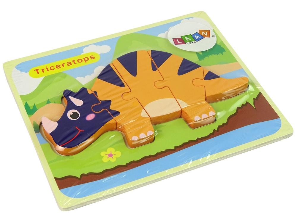 Dinosaurpuslespill i tre - Triceratops &amp; Ankylosaurus Fun