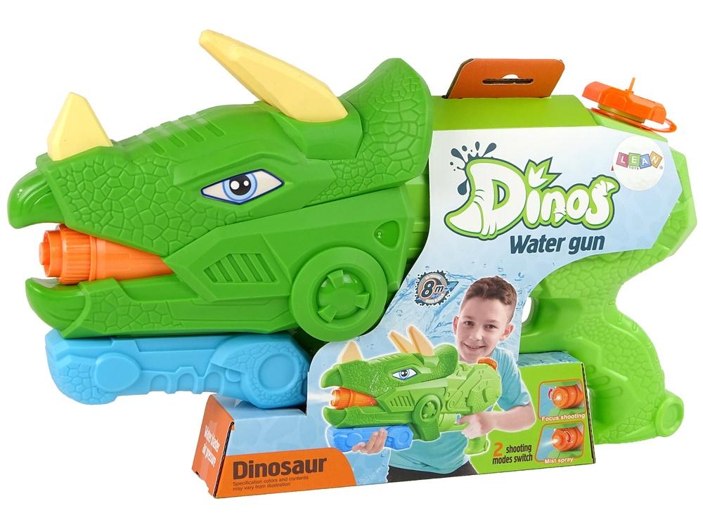 Dinosaur vannpistol: 1330 ml grønn, 8 m rekkevidde, trygg moro