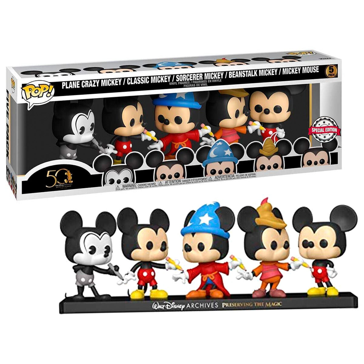 Disney Musse Pigg Exklusivt POP-paket, 5 samlarfigurer