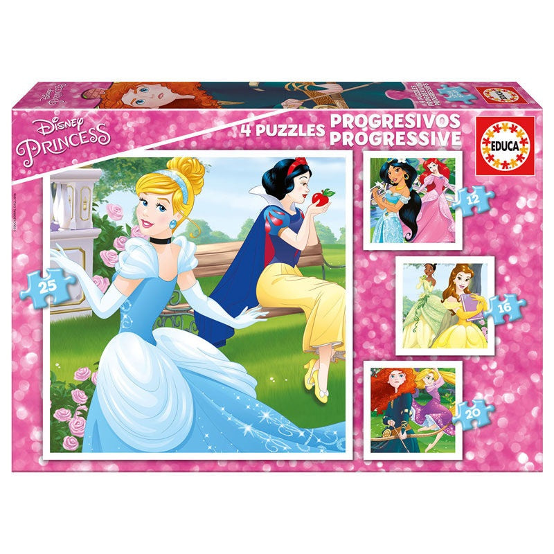 Disney Princess Pussel Set, 12-25 bitar, roligt för barn