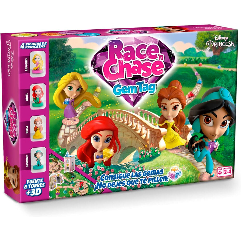 Disney Princess Race Chase Brädspel för barn, 2-4 spelare