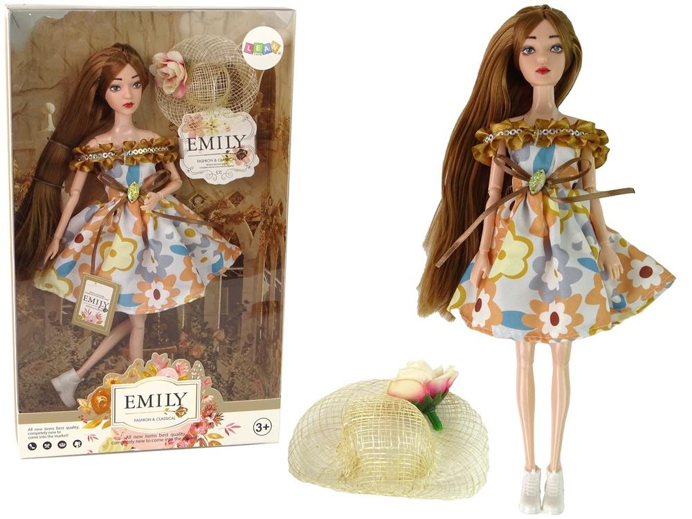 Emily Autumn Doll: Rødt hår, blomstret kjole og elegant hat