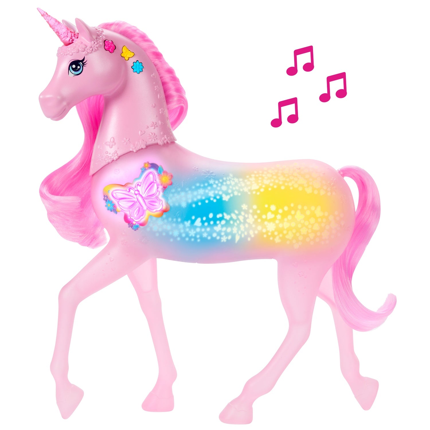 Enhörningsleksak med ljus och ljud, 20 funktioner, 30 cm
