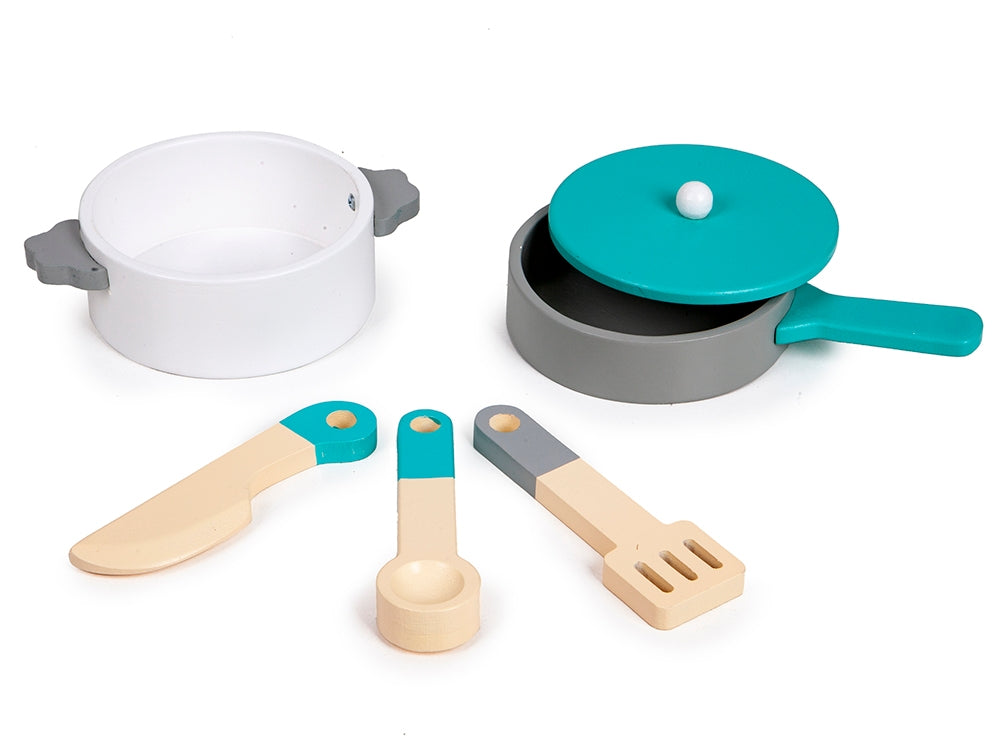 Enormt vitt barnkök i trä från ECOTOYS