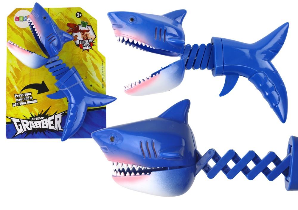 Fjederbelastet Blue Shark Toy: Interaktiv bidesjov!