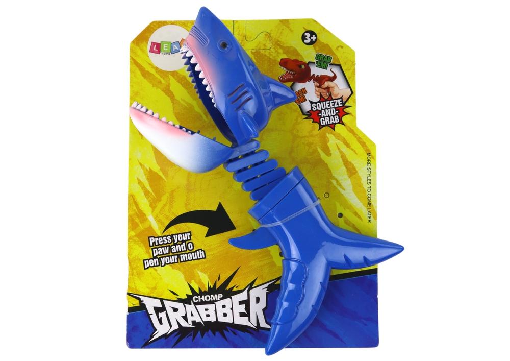 Fjederbelastet Blue Shark Toy: Interaktiv bidesjov!