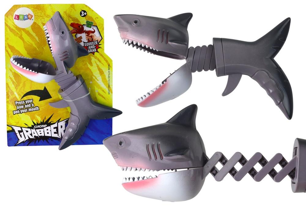 Fjærbelastet Grey Shark Toy: Interaktiv matbit!