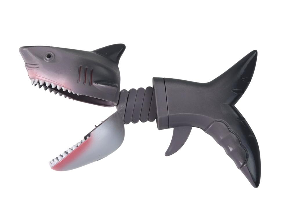 Fjærbelastet Grey Shark Toy: Interaktiv matbit!