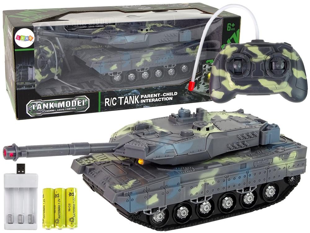 Fjernkontroll Military Tank med LED og lyd