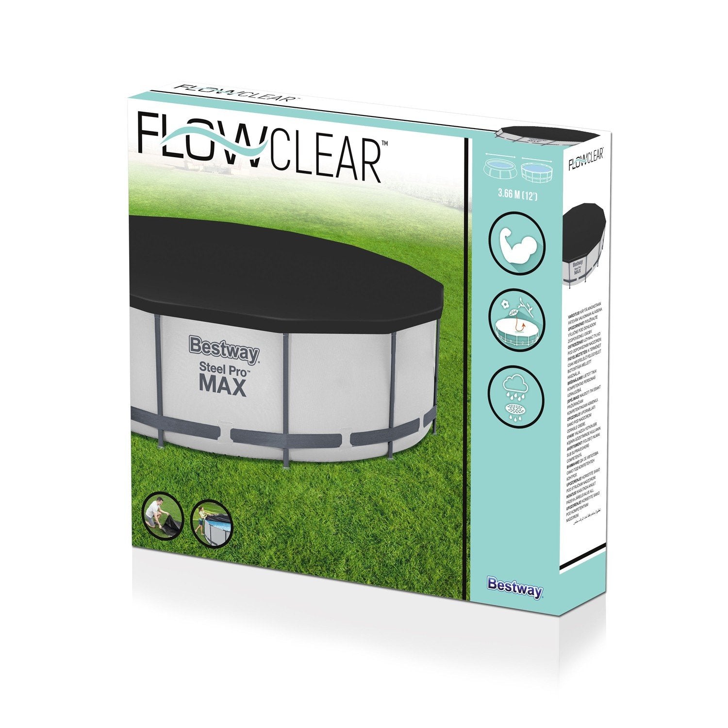 Flowclear Bassengdeksel 366 Cm