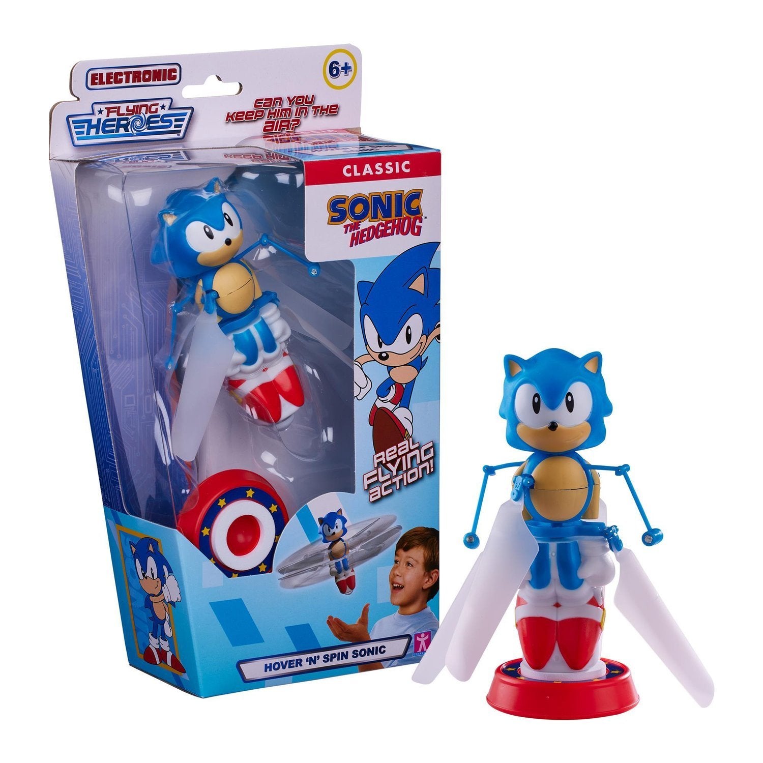 Flygende helter svever og spinner Sonic