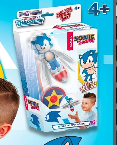 Flyvende helte svæver og spinner Sonic