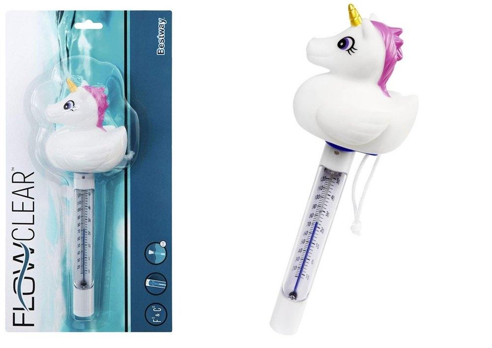 Flytende Unicorn bassengtermometer - Celsius &amp; Fahrenheit