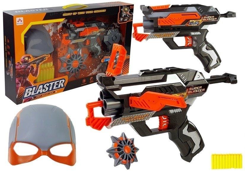 Foam Dart Gun & Glowing Mask Set: Säkert roligt för barn!