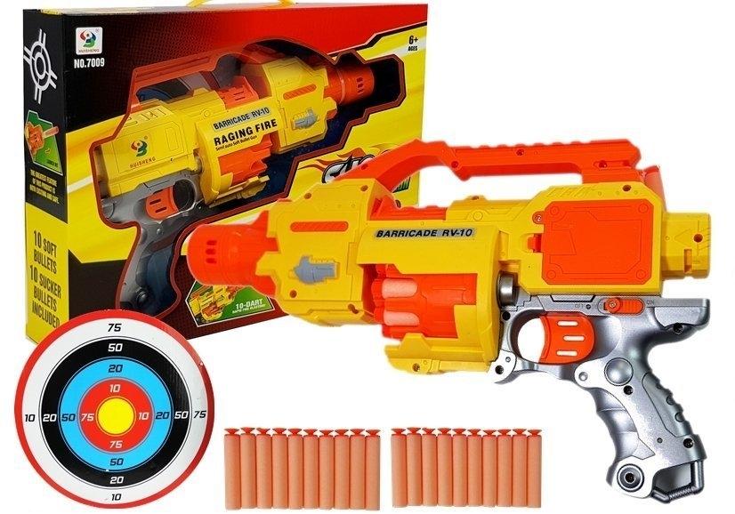 Foam Dart Rifle Set: 20 missiler, skjold, trygt og morsomt