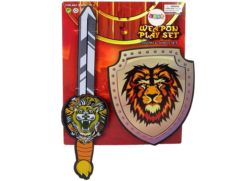 Foam EVA Knight Sword & Shield Kit med Lion Design