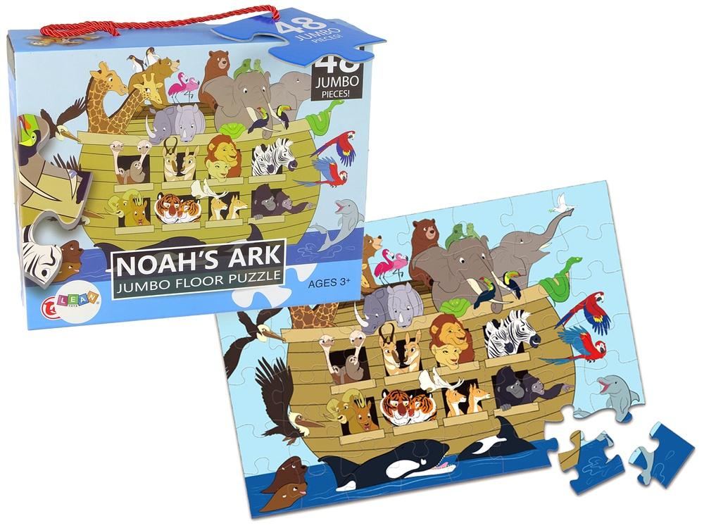 Fargerikt 48-delers Noah's Ark-puslespill for barns ferdighetsutvikling