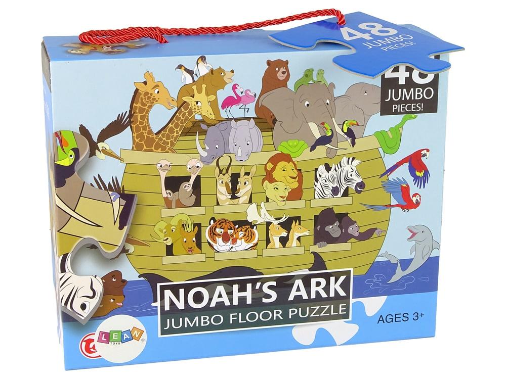 Fargerikt 48-delers Noah's Ark-puslespill for barns ferdighetsutvikling