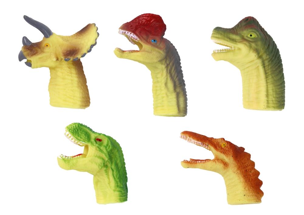 Forhistorisk moro: Fingerdukker av gummi dinosaur for barn