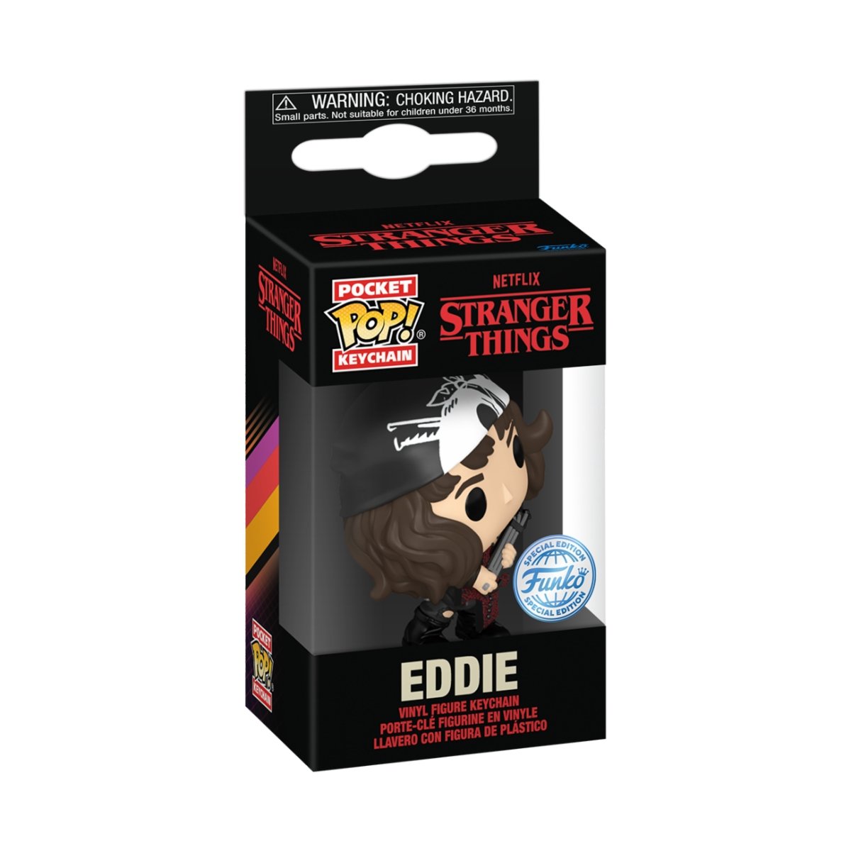 Funko pop! Nøglering: Stranger Things - Eddie, 10 Cm