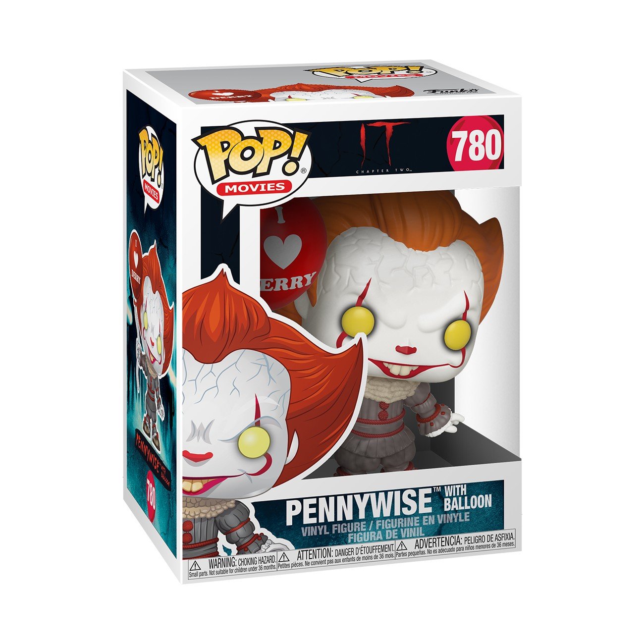 Funko pop! Vinylfigur: It Kapittel 2 - Pennywise M/ Ballong, 9,5 Cm